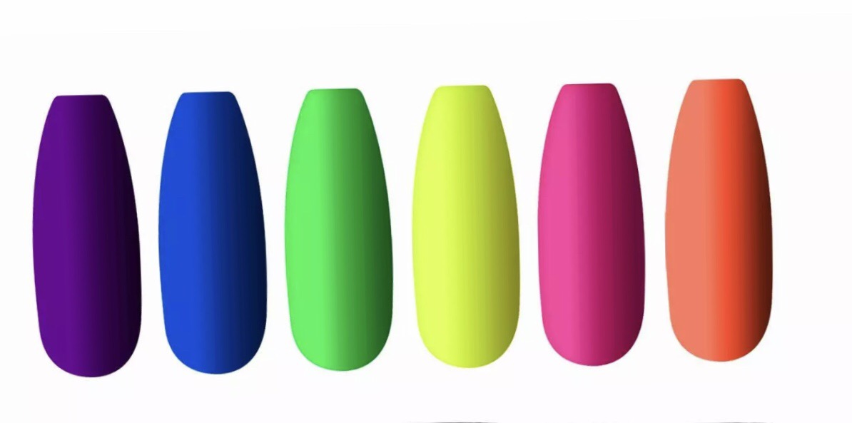 Neon or light colors