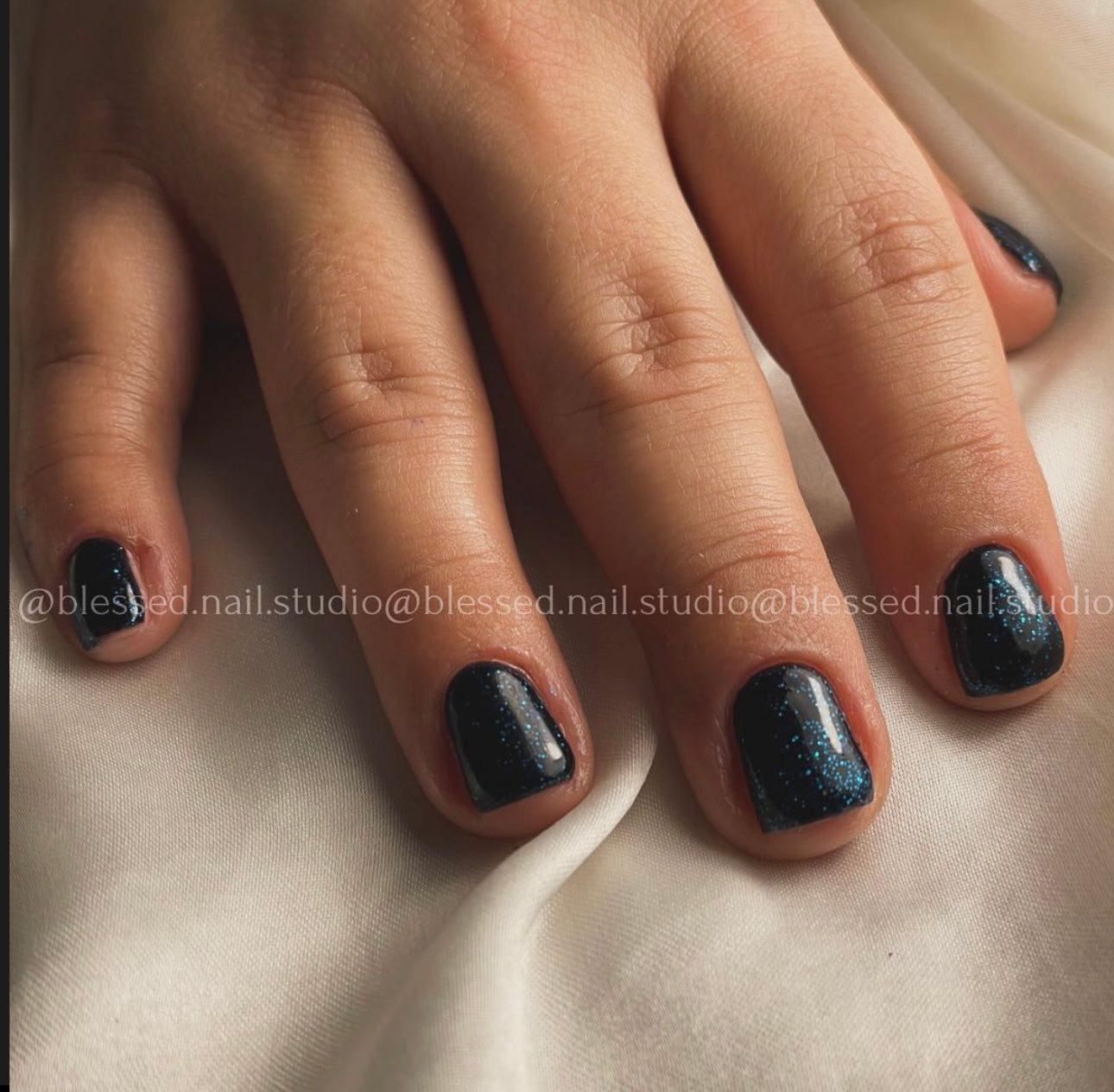 GEL POLISH | ZG129 Glitter Black Blue