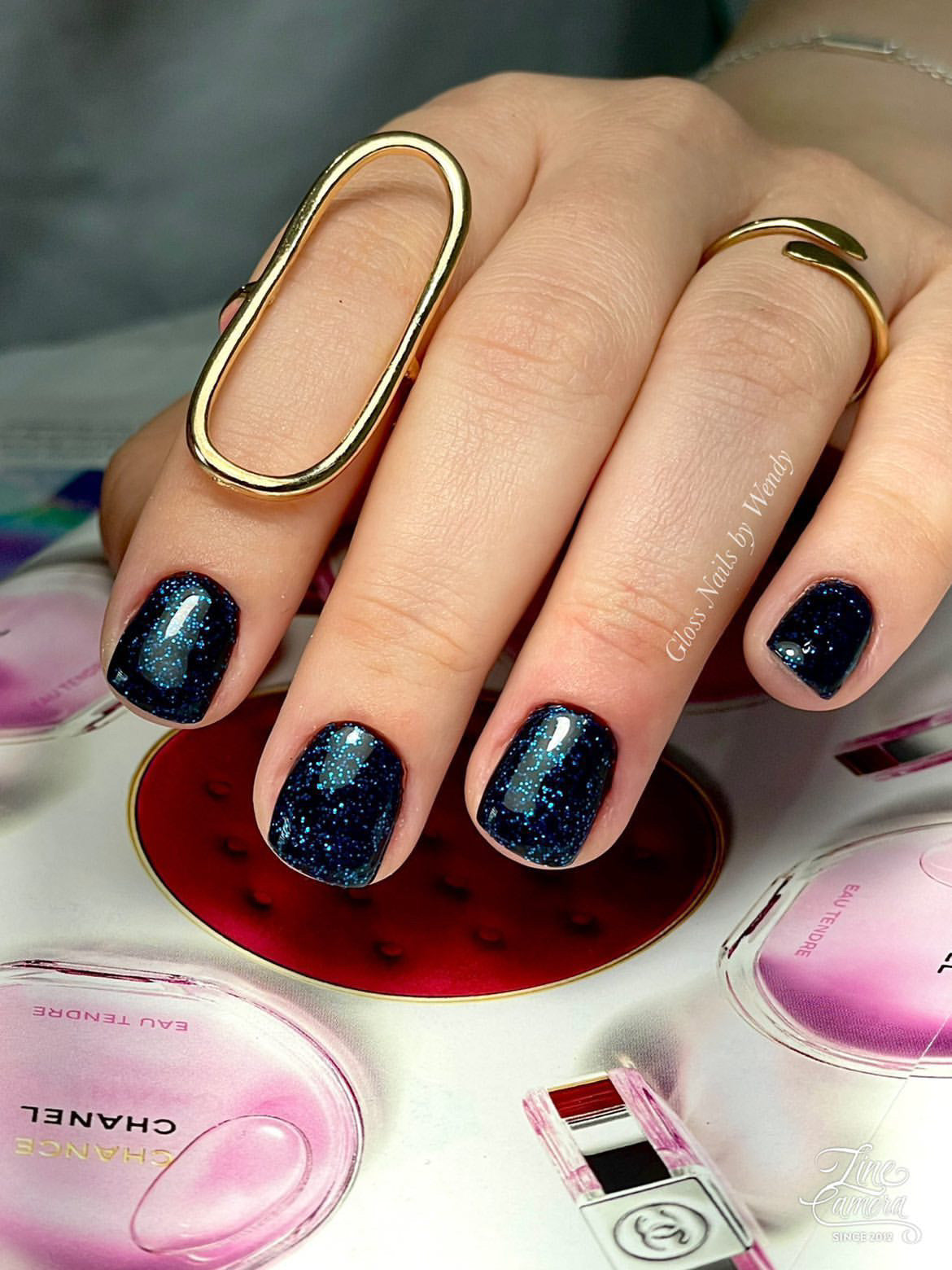 GEL POLISH | ZG129 Glitter Black Blue
