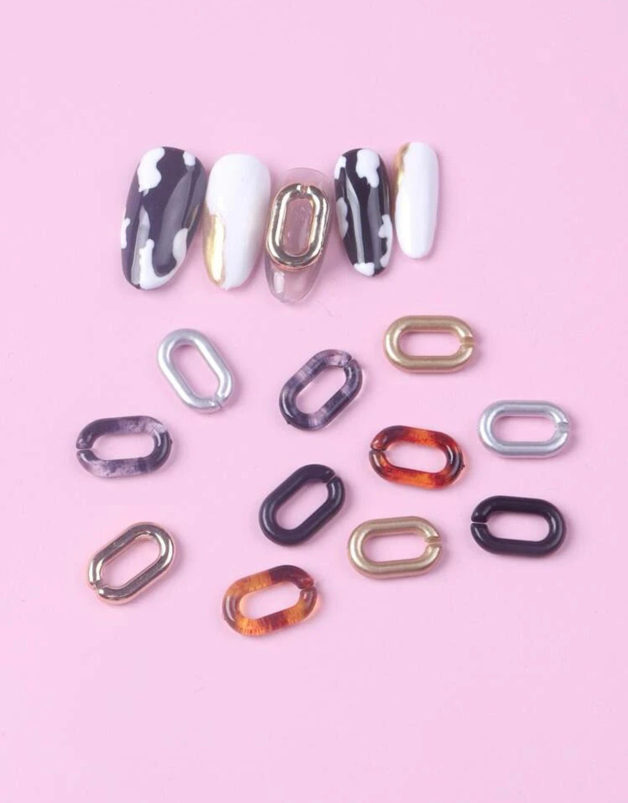 Tortoise shell 3D nail art