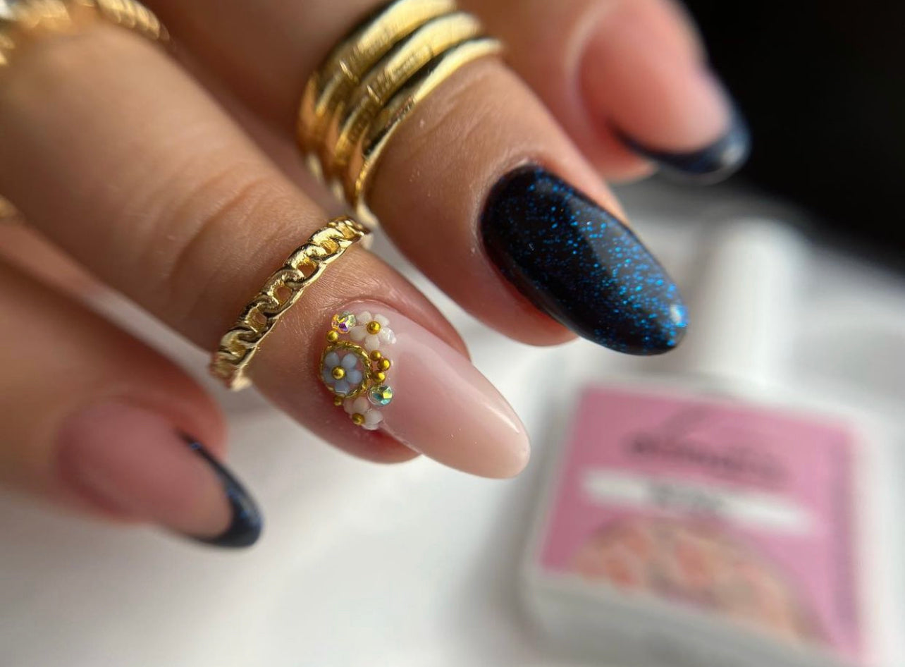 GEL POLISH | ZG129 Glitter Black Blue