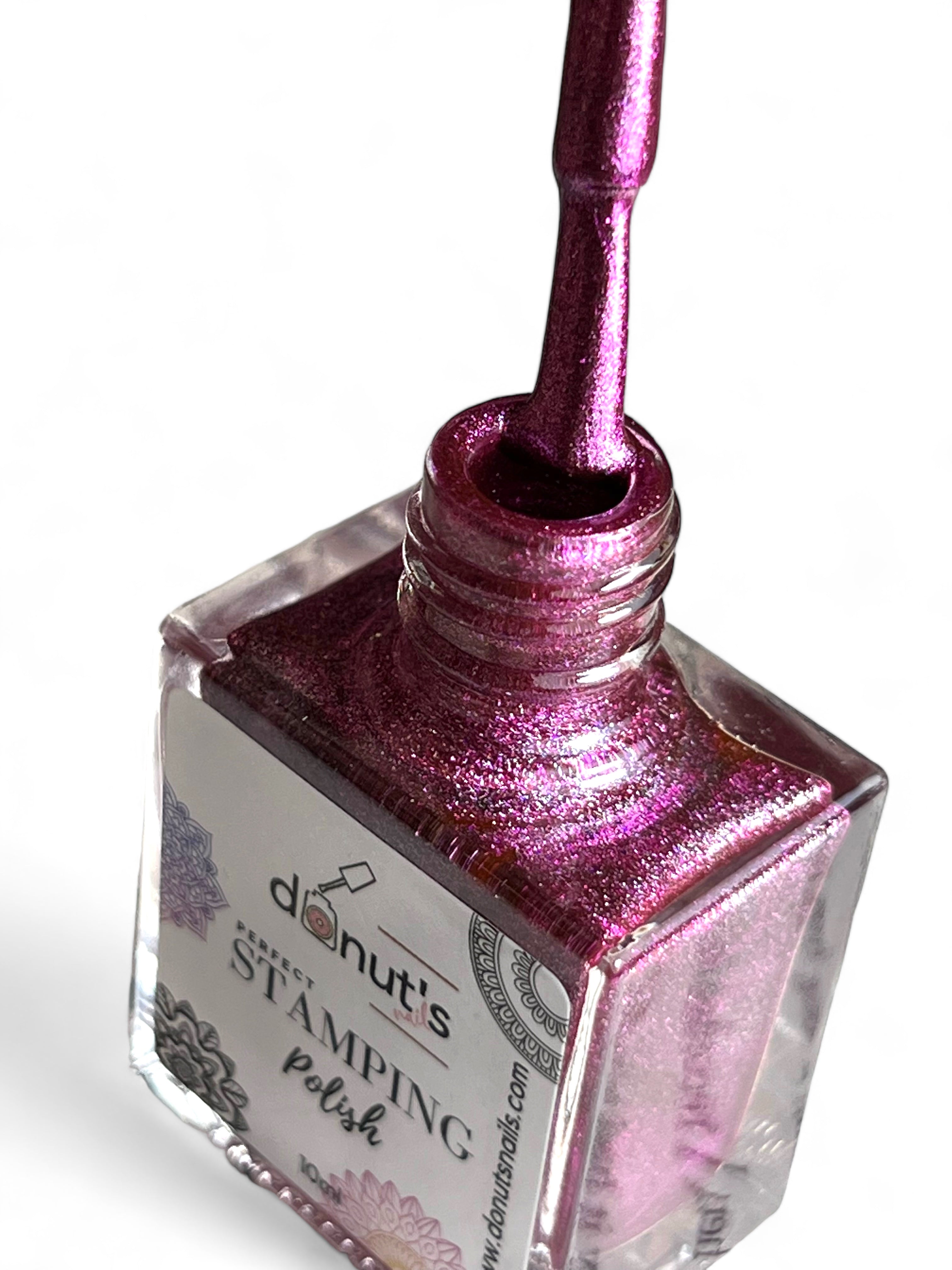 STAMPING POLISH | Metallic Pink Glitter 054