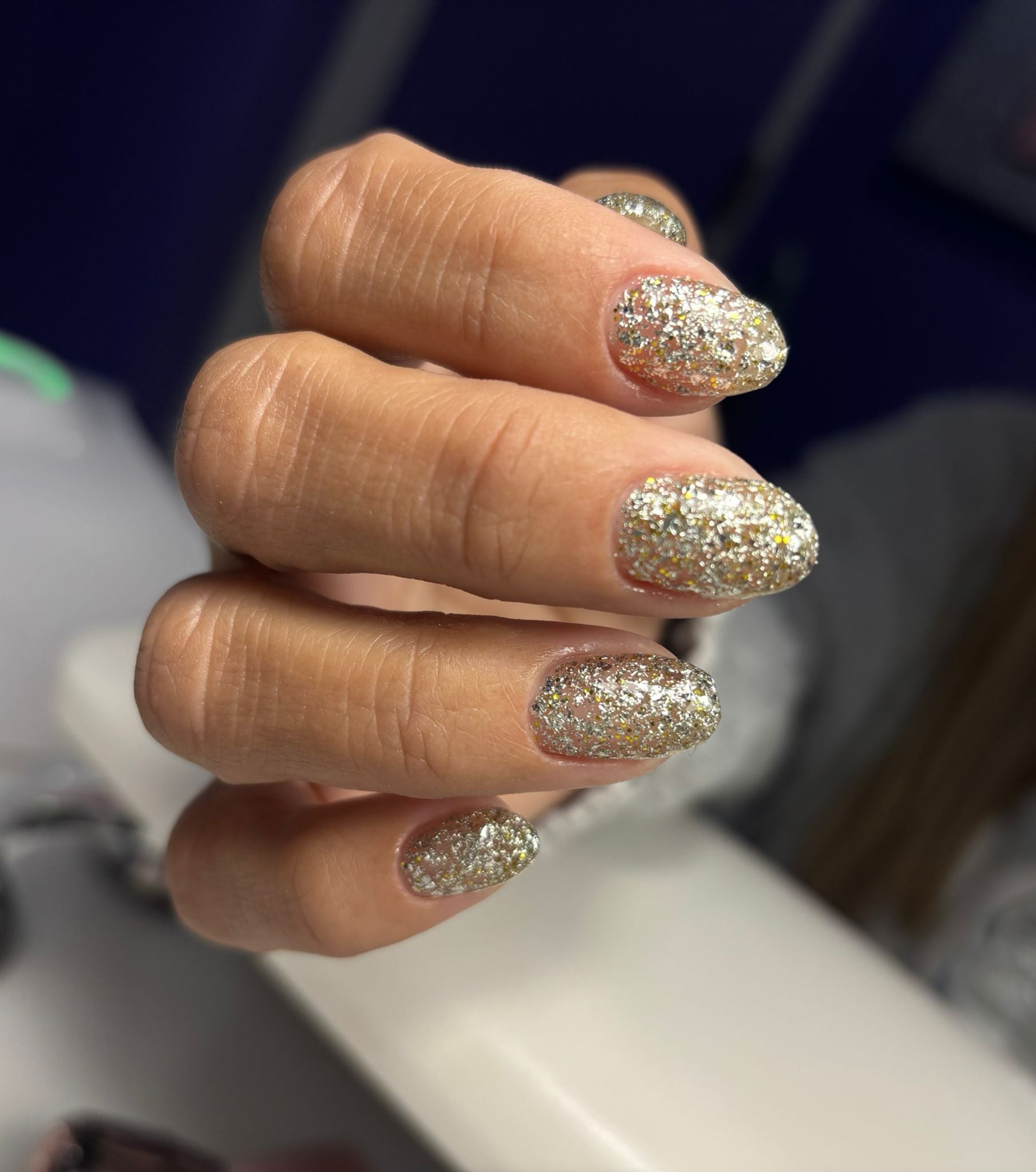 GEL POLISH | KE03 silver gold glitter