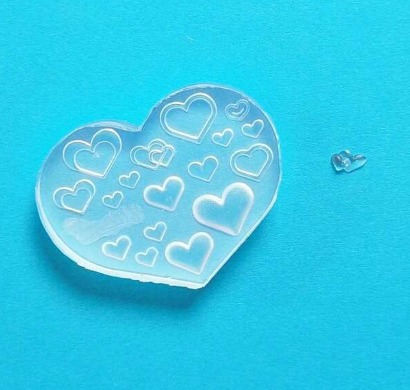 3D Hearts Stars Silicone Mold