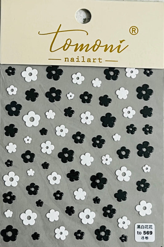 Black White Flowers 569