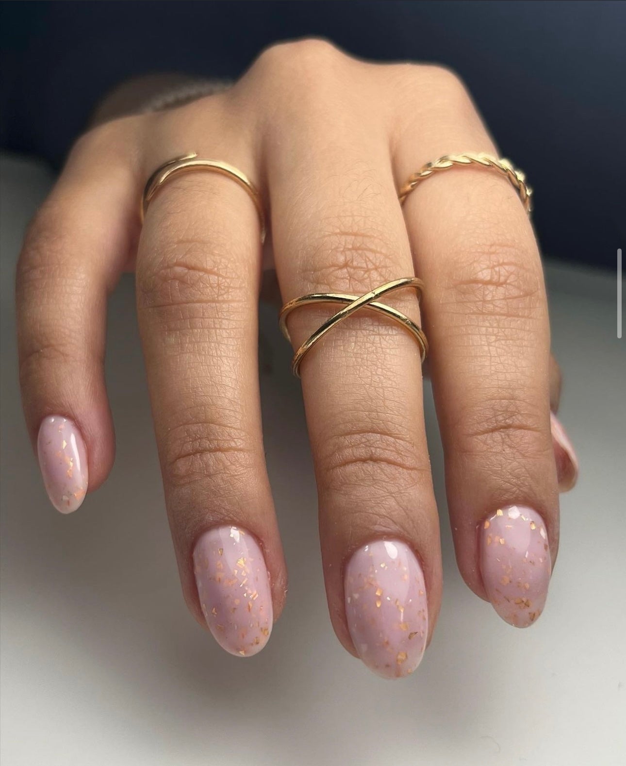 GEL POLISH | foil pink