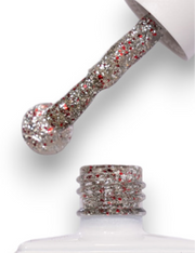 GEL POLISH | KE01 red silver glitter