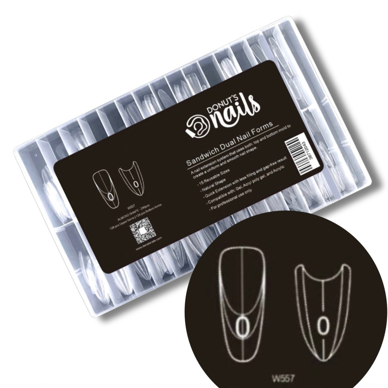 SANDWICH DUAL FORMS| Nail extension- Reusable