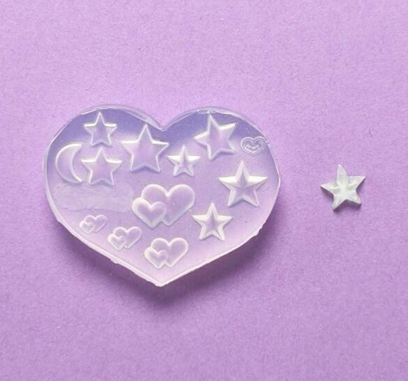 3D Hearts Stars Silicone Mold