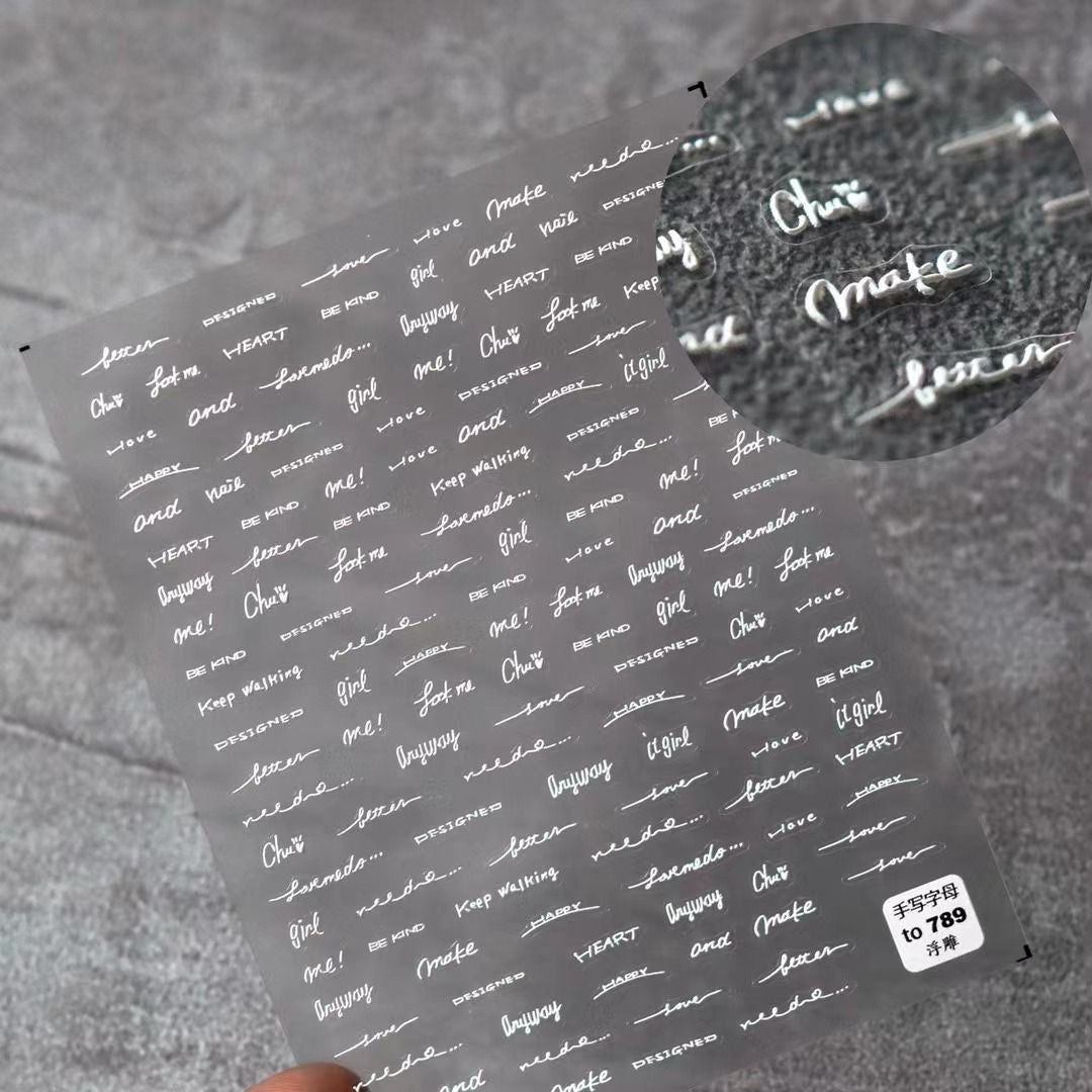 Words/ letters 789