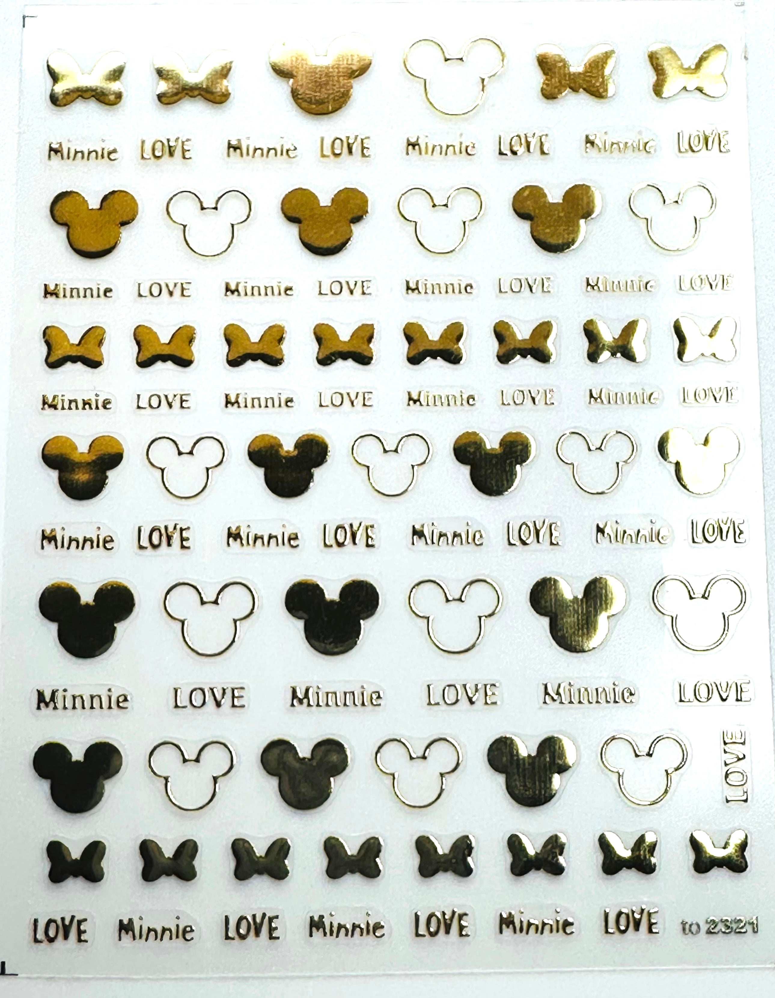 Gold Mickey Minnie 2321