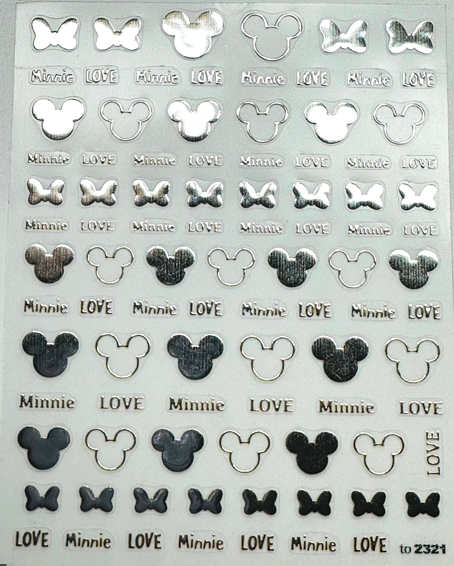 Silver Mickey Minnie 2321
