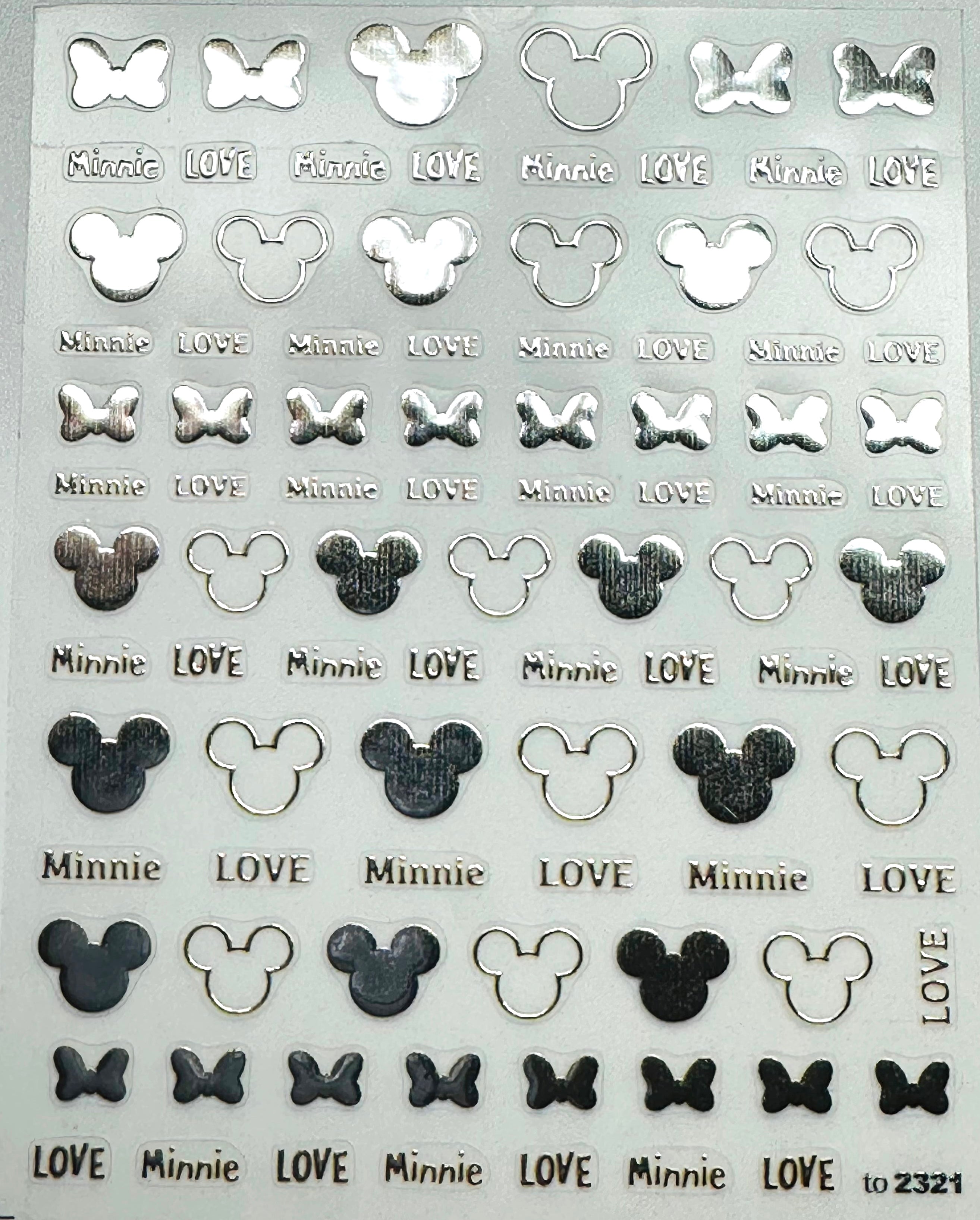 Silver Mickey Minnie 2321
