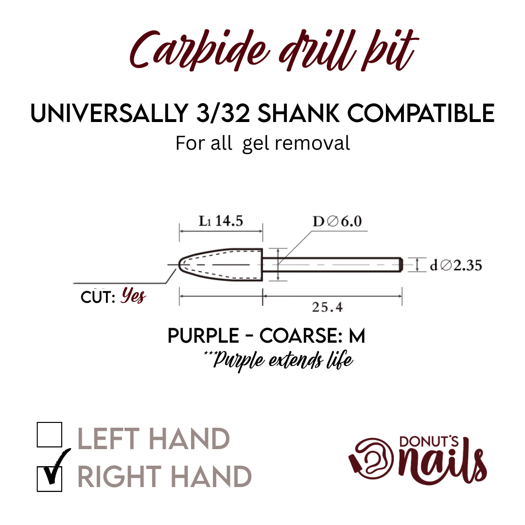 Gel Removal Bit | Carbide Medium