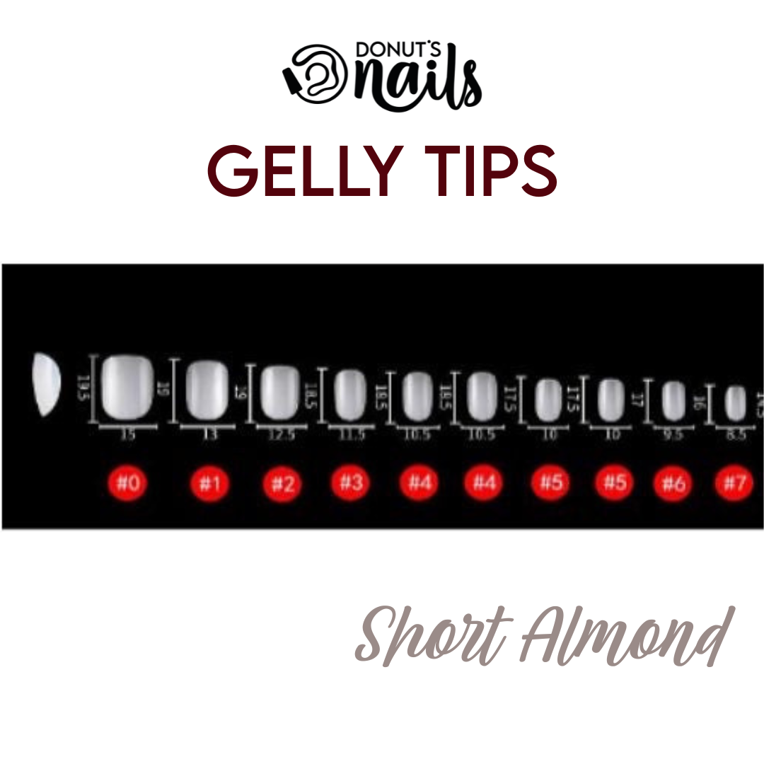 Gelly Tips Gelly Tips | Short Almond – Donuts Nails