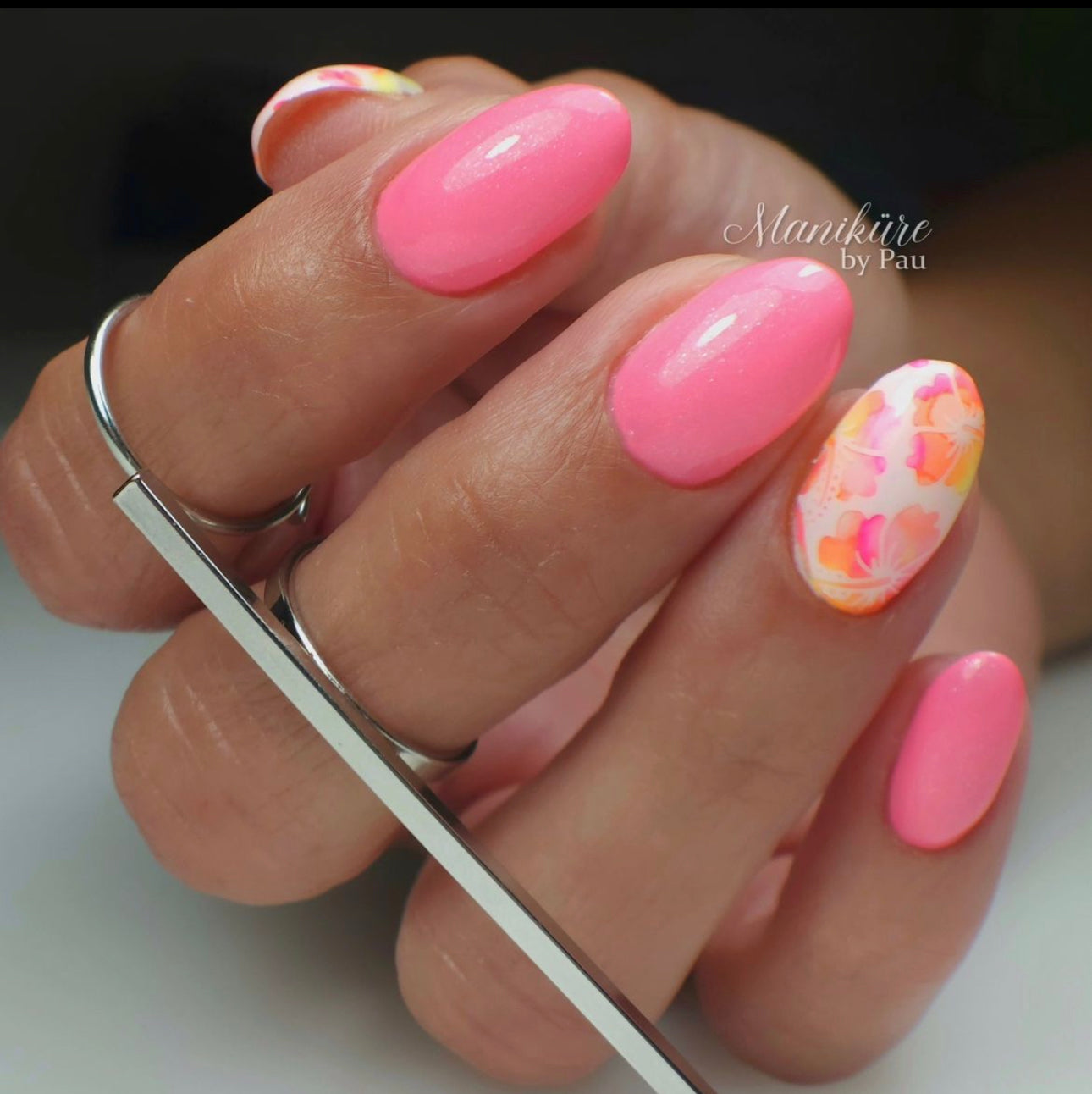 GEL POLISH | KE76 neon pink glitter