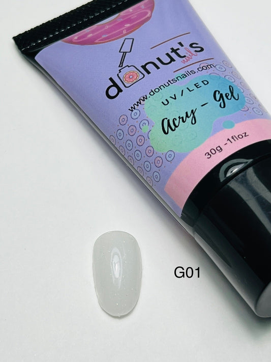 ACRY-POLY GEL | G01 milky glitter