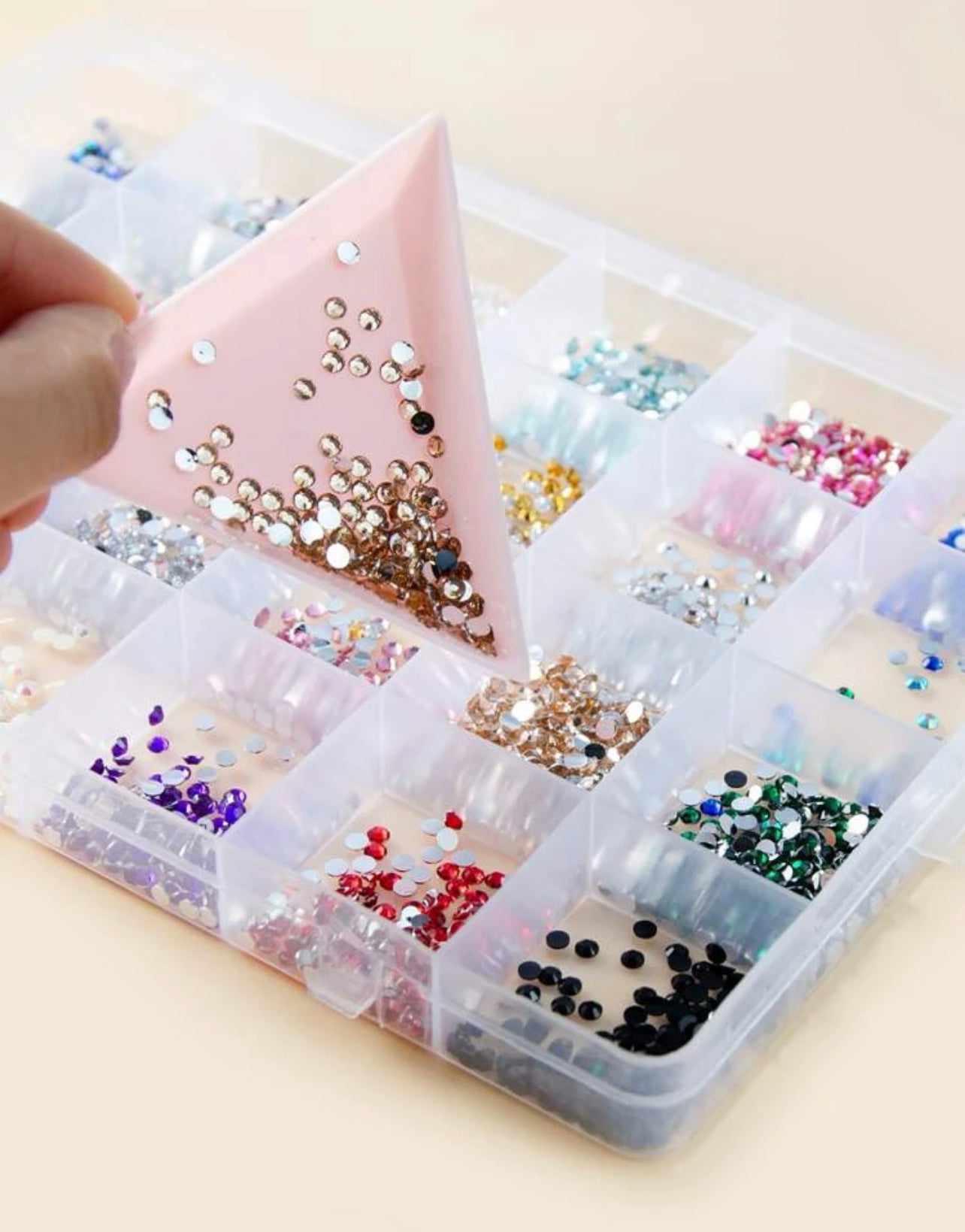 Pink triangle tray