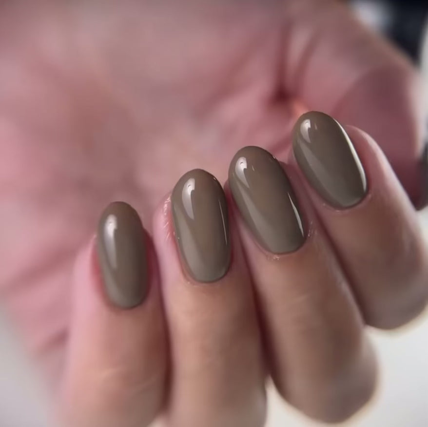 Load video: GEL POLISH | KE106 brown nude