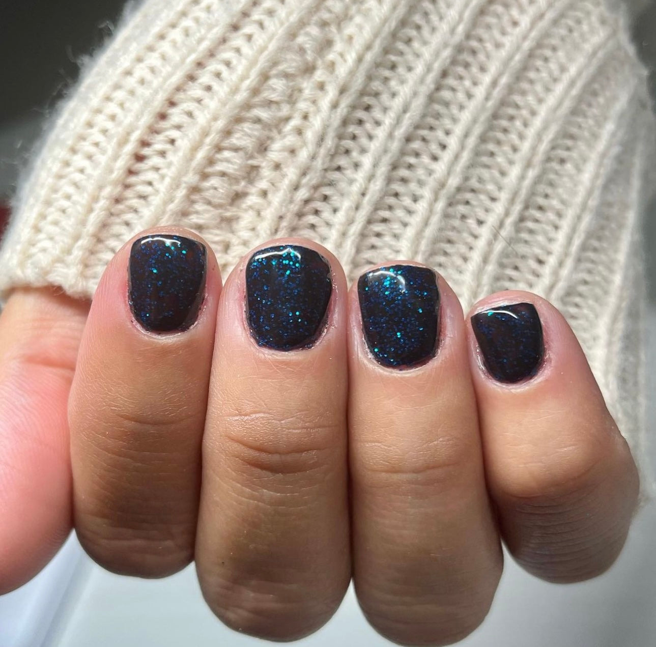 GEL POLISH | ZG129 Glitter Black Blue