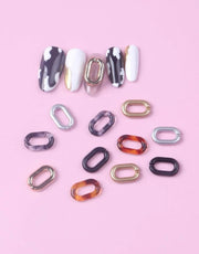 Tortoise shell 3D nail art