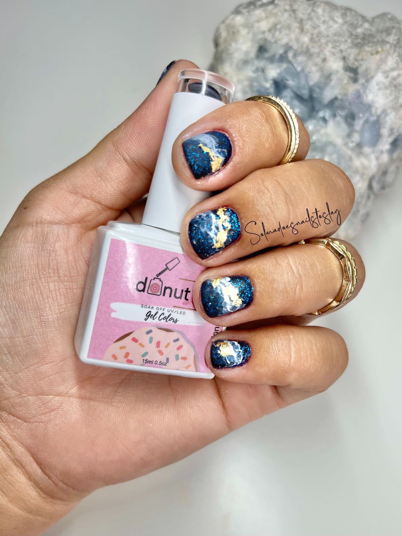 GEL POLISH | ZG129 Glitter Black Blue